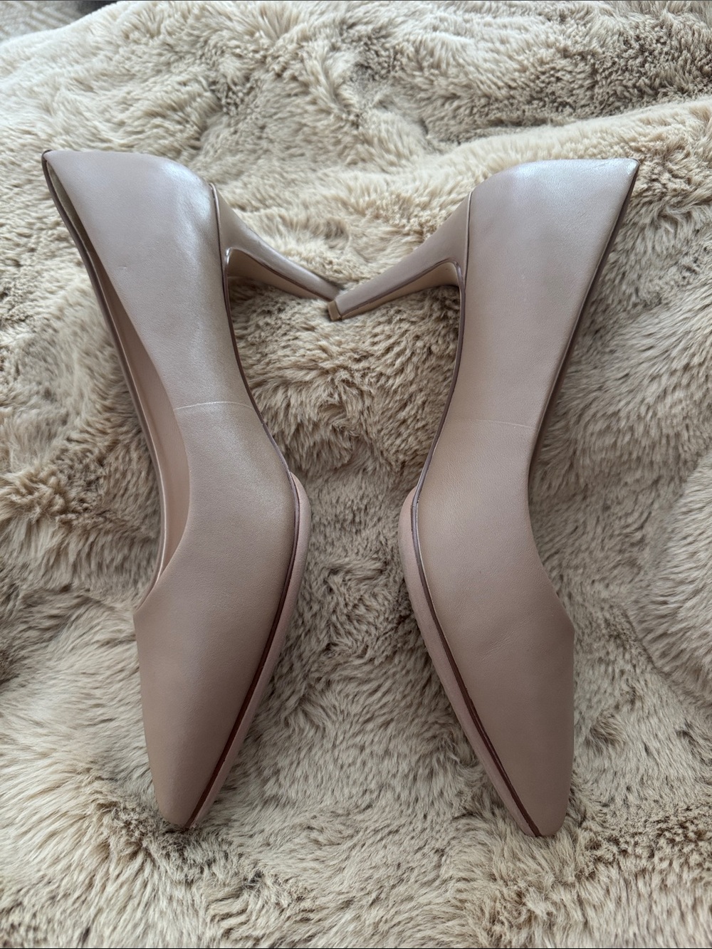 Cole Haan Blush Beige Pointed-Toe Pumps - Picture 2 of 5